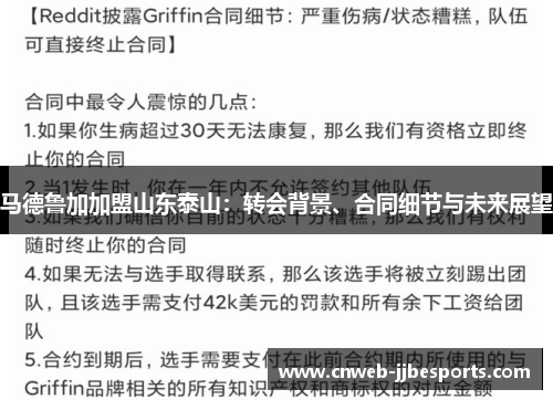 马德鲁加加盟山东泰山：转会背景、合同细节与未来展望